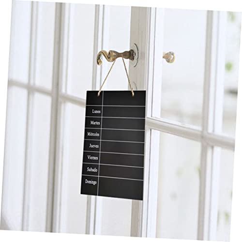 Magiclulu Message Board Chalk Board Signs Weekly Plan Board Writing Board Boxwood Wooden Rope Black #TOP1