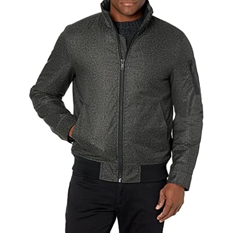 DOCKERS Men's Ron Wool Blend Bomber Jacket Cover