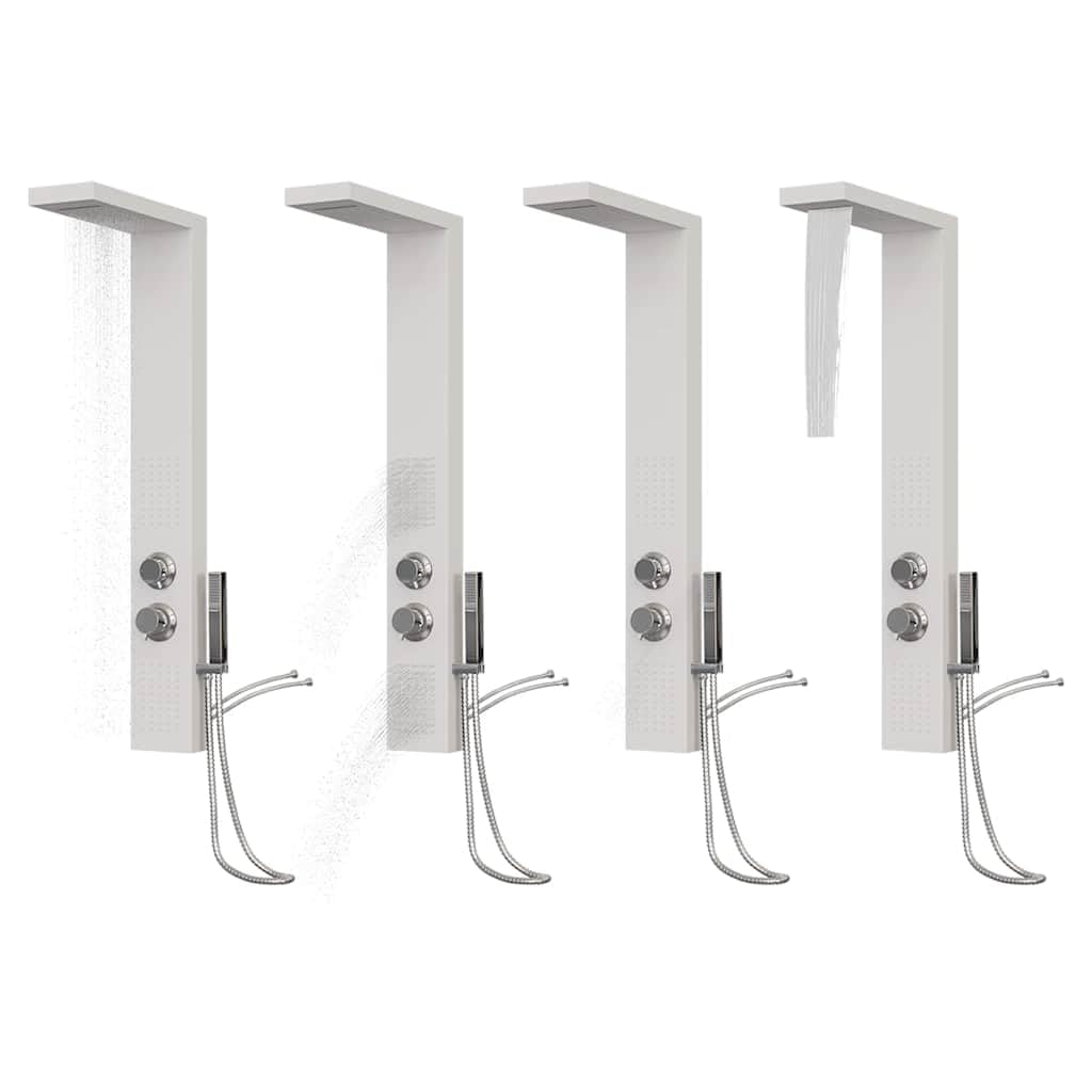 vidaXL Pannello Doccia in Alluminio Bianco