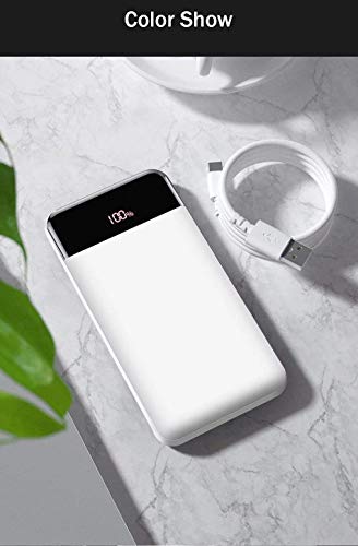 Image of Vaku Luxos Swadesi Power Bank Fast Charge Power Bank 20000 mAh with Digital Display and Micro /Type C Outputs [Make in India] - White