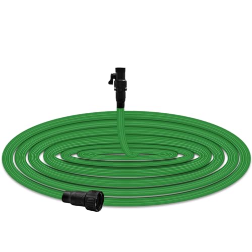 Manguera de jardín de 75 pies, manguera de agua de alta calidad, tubo de riego exterior para patio, lavado de coches y granja, cuenta con núcleo de látex, conectores de 3/4 pulgadas, hilo de fibra