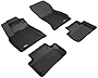 3D MAXpider All-Weather Floor Mats Compatible with Audi Q5 2018-2022 Custom Fit Car Floor Liners, Kagu Series (1st & 2nd Row, Black)