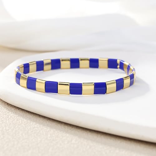 Image of KELITCH Women Tila Beads Stretch Bracelets Handmade Women Charm Strand Beaded Bracelets Summer Jewelry