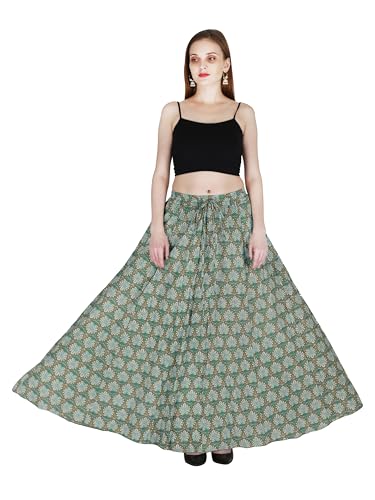 Image of Sttoffa Cotton Printed Women Wear Maxi Long Skirt 40 inch inch Full Length