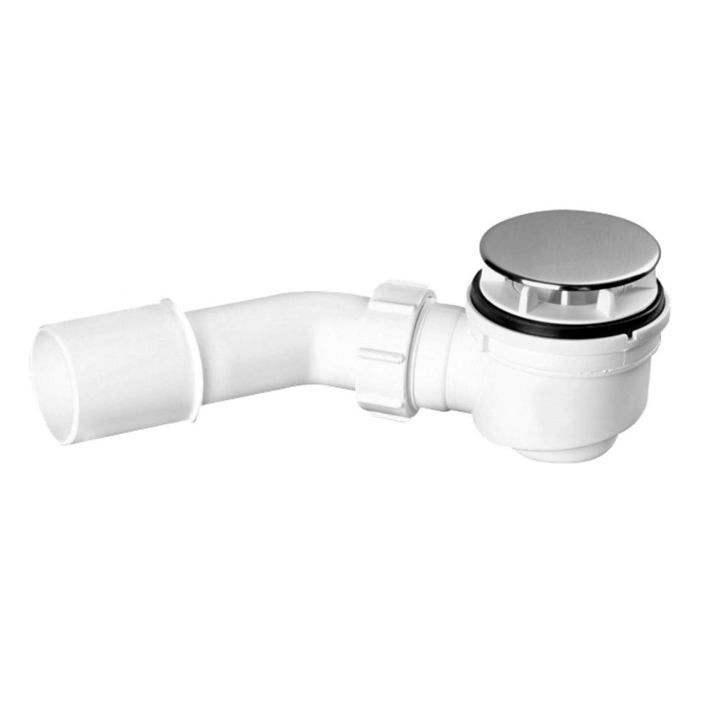 DEANTEChromed Siphon for Shower Trays with an Outflow of 50 mm NHC 025C, Grey