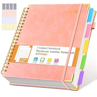 Hardcover Large Spiral Notebook 8.5
