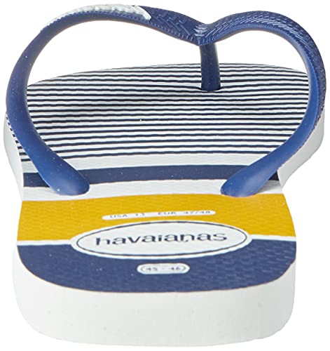 Chinelo Top Nautical, Havaianas, Masculino, Branco/Marinho/Amarelo, 41/42