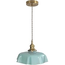 Mid Century Pendant Light,E26 Base Gold Pendant Lights Kitchen Island Ceiling Lamp Suitable for Kitchen Dining Room Bedroom Outdoor,Color Green