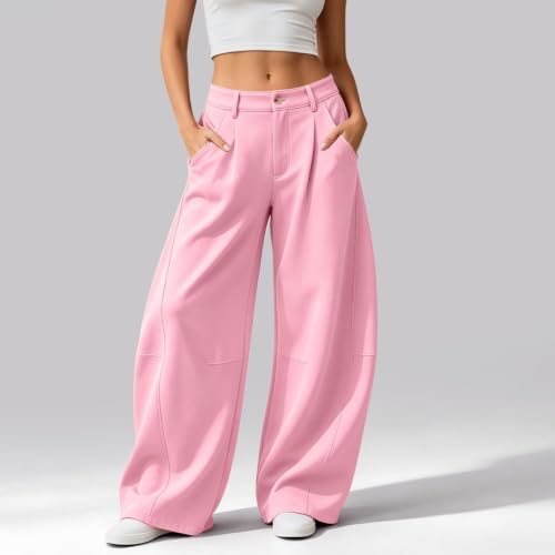 Barrel Leg Pants Women High Waisted Business Casual Dressy Work Pants - image 2