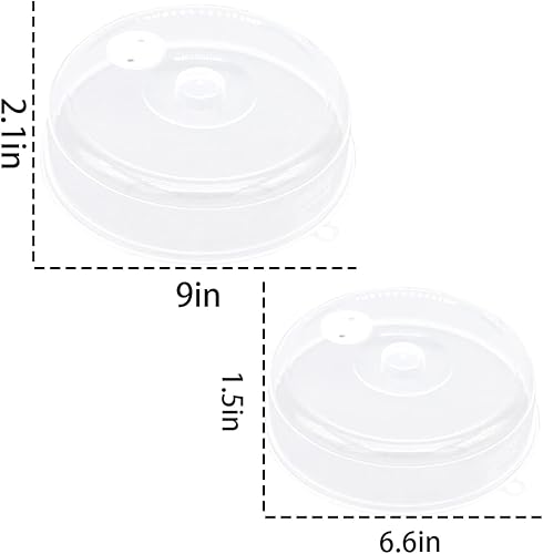 Miniatura 6 de Cubierta para salpicaduras de microondas para alimentos, rejillas de ventilación de vapor sin BPA, con mango de fácil agarre, cesta escurridor de