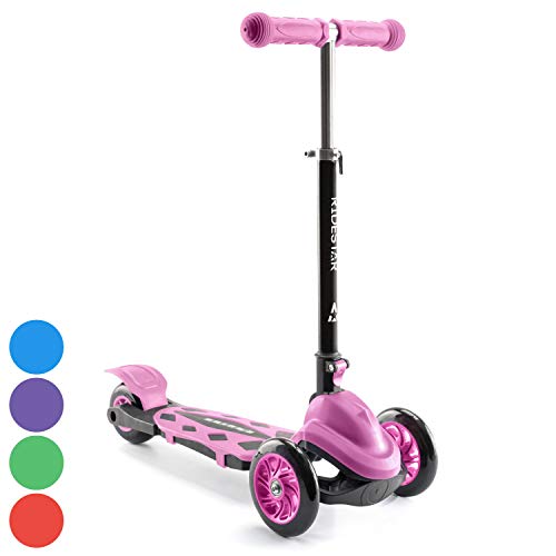 RideStar Cruise 3 Wheel Tri Scooter, Easy Folding System, Height Adjustable Handlebars, Tilt To Turn Steering, Kids Aged 3+ Years