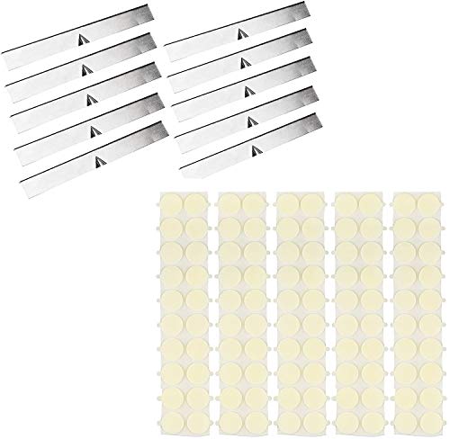 Candle Wick Sticker (100 pcs) and Metal Candle Wick Holder bar (10 pcs) Bundle- Kare & Kind Retail Packaging (Wick Holder bar Plus Wick Sticker, Silver)
