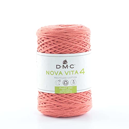 DMC Eco Vita 4, Pink Crochet Knitting Macrame Yarn, 250g