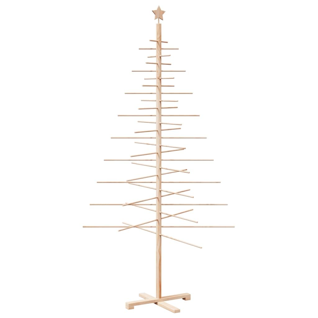 vidaXL Albero di Natale Decorativo in Legno 210 cm Legno Massello Pino