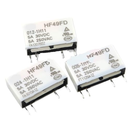 Relais HF49FD Hongfa miniature 5V 12V 24V 5A à 4 broches pour circuit imprimé