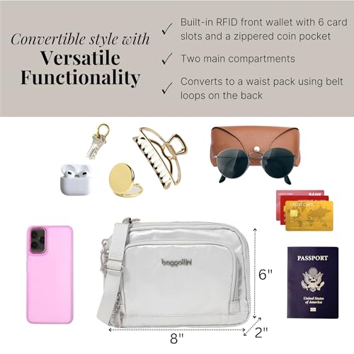 Image of Baggallini Triple Zip with Front Wallet /Trifecta RFID Wallet Crossbody