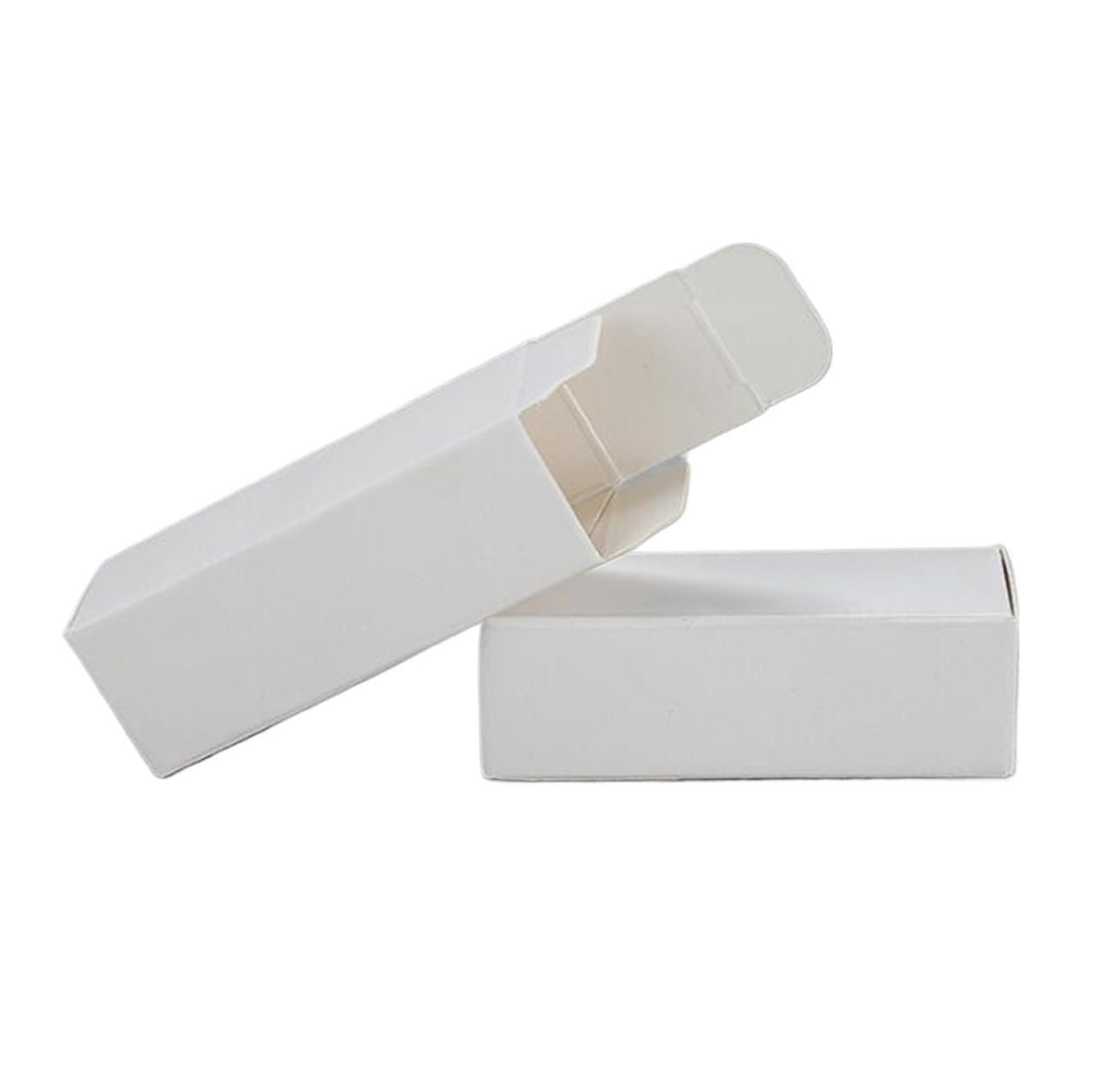 100 scatole di carta kraft rosse, bianche e nere, per contenere rossetti, cosmetici, regali, mini scatole di cartone (bianco, 3 x 3 x 8 cm)