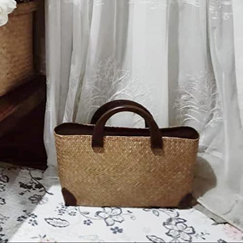 Bolso Tote de Ratan Trenzado para Mujer miniatura 2