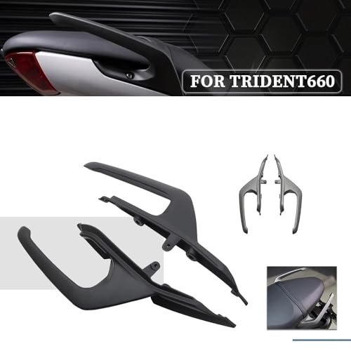 Asiento Pillion Trident 660 sin resbalones usando asidero trasero de aluminio 2