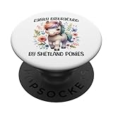 Leicht abgelenkt von Shetland-Ponys | Süßer Pony-Liebhaber PopSockets Klebender PopGrip