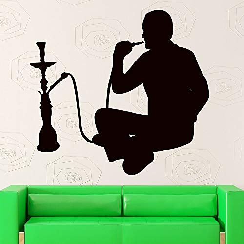 Lamubh Shisha Wandaufkleber Rauchen Cafe Shisha Dekoration Vinyl Schaufenster Wandtattoo Dekoration Zubehör 91x84 cm – Bild 3