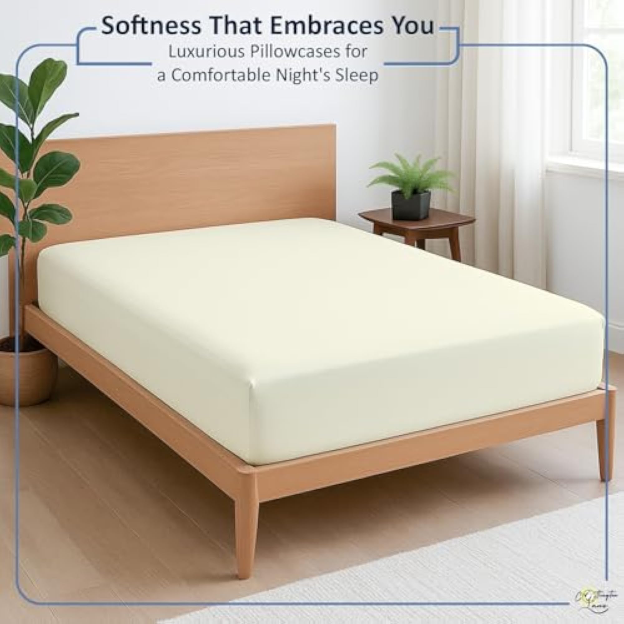 Egyptian Cotton Queen Fitted Sheet Only, Ivory