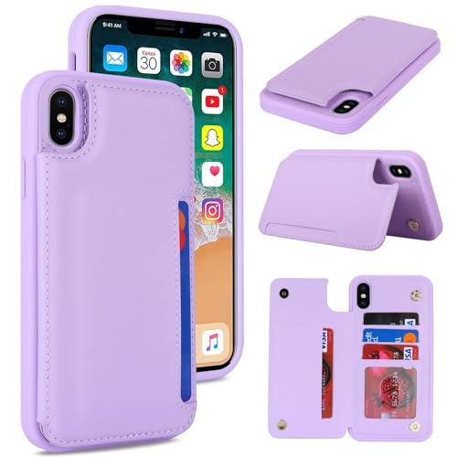 Étui portefeuille de protection iPhone Xs Max cuir synthétique RFID