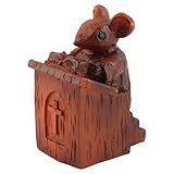 SYCOOVEN Church Mouse in The Pulpit, Church Mouse Resin Statue,Wooden Church Mouse Sculpture Church...