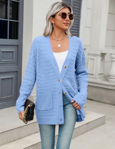 Image of Zeagoo Cardigan Sweaters for Women Long Sleeve Fall Clothes Button Down Top