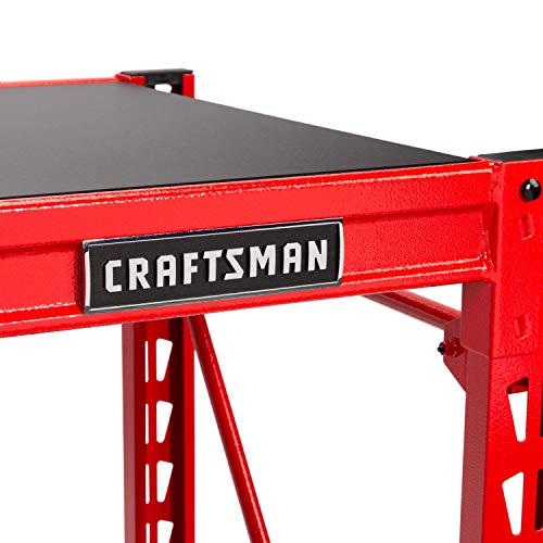 Craftsman 2-Shelf 3-Foot Tall Stackable Tool Chest Depth Storage Rack, 2-Pack, Red #TOP2