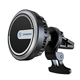 アドテック Magsafe ワイヤレス マグネット式充電器 ペルチェ 車載 カーチャージャー 冷却ファン イルミネーションLED iPhone 16/15/14/13/12 ACWPD-V015M-BK