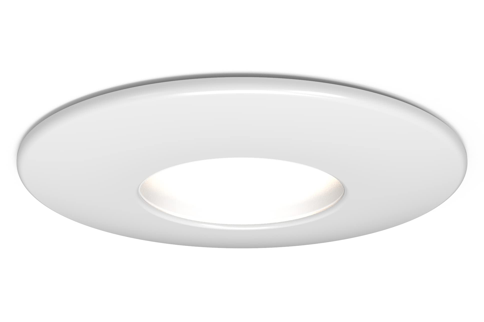 4lite Fire-Rated Indoor Downlight (Matt White) GU10 LED Spotlight with IP65 Rating - 4L1/2200-4yr Guarantee