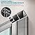 Bathroom Shower Door, 34" W x 62" H Framed Fixed Shower Glass Door, 5/16" (8 mm) Clear Tempered Glass, Shower Wall Panels Tub Shower Glass Screen Frame Hardware Kit, Easy to Installation, Leak-Proof