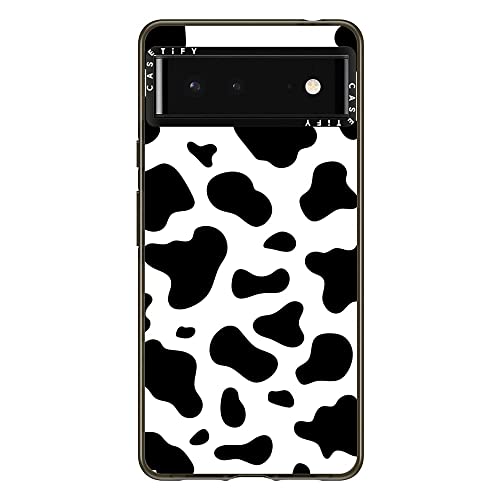 CASETiFY Impact Case for Google Pixel 6 - Cow Print - Clear Black