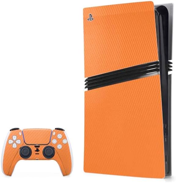Skinit Decal Gaming Skin Compatible with PS5 Pro Bundle - Silver Carbon Fiber Specialty Texture Material Design