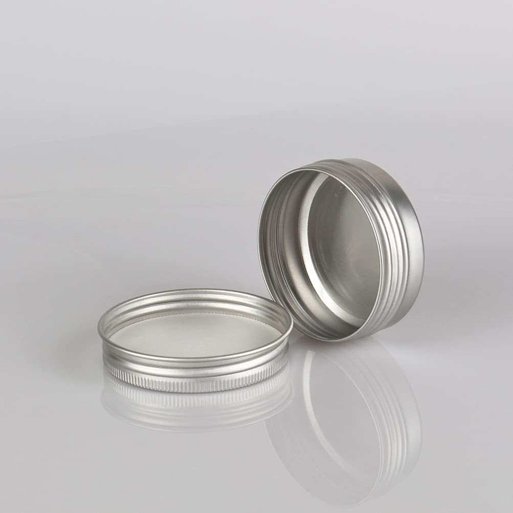 10 Piezas Tarros de Aluminio con Tapa Rosca 40ml, Plata Tarros de Aluminio Vacíos Redondo para Contenedor De Cosméticos Cremas Caja de almacenaje con 5 Espátula y 1 Etiqueta — view 5