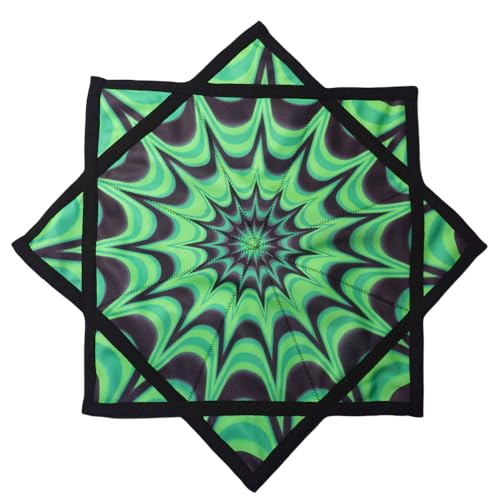 La Tela flowstar Spinner para Principiantes flowstar es fácil de Girar, la Punta de los Dedos de la impresión Lateral Gira y el Juguete móvil Dapo Star 27 Pulgadas（R04-style4）