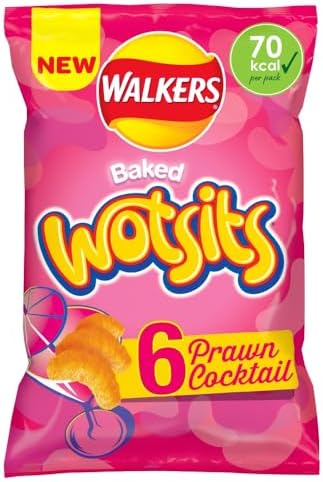 Walkers Wotsits Prawn Cocktail Snacks Crisps 6X13.5g