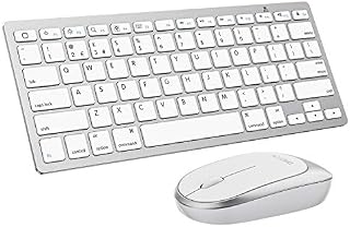 OMOTON Bluetooth Keyboard and Mouse Compatible with New iPad 8 2020/iPad 7 2019-10.2 Inch, iPad Air 4-10.9 Inch, iPad Pro 11/12.9(2020/2019), iPad Air 3, iPad Pro 10.5, iPad Mini 5/4, iPhone, White