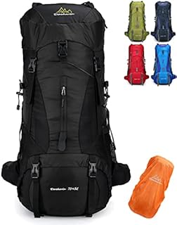 Doshwin 70L Large Backpack Camping Trekking Hiking Travel Rucksack for Women Men (with Rain Cover)