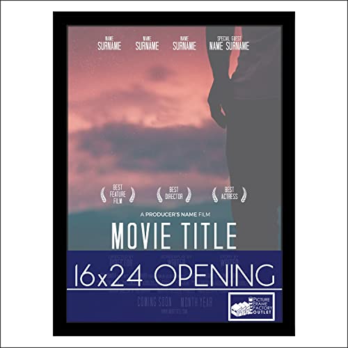 Puzzle Frame | Picture Frame | Poster Frame | Puzzle Frame| 1.25 Inch Black MDF Frame | Plexi Glass and Hanging Hardware Included | (16x24)