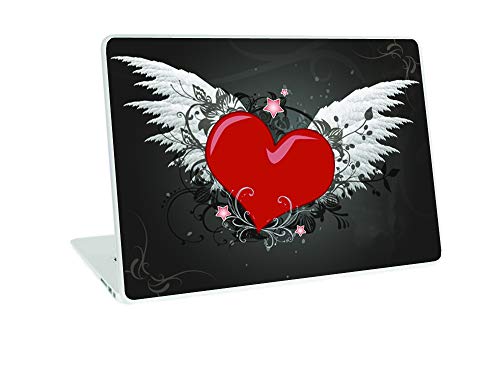 Image of Galaxsia Heart Wings Vinyl Laptop Skin /Sticker /Cover /Decal Compatible for Any 15.6 Inches Laptop (Hp /Dell /Sony /Acer /Lenovo /Asus. Etc) Or Notebook.