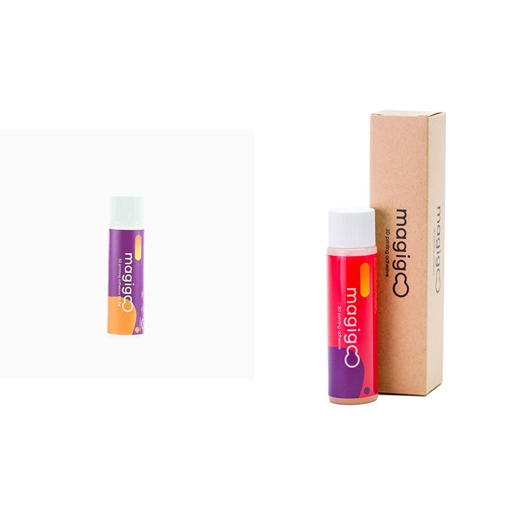 MagigooMO2016 & MPA2019 3D Printer Bed Adhesive Glue Bundle – All-in-One for PLA, ABS, PETG, TPU & Nylon Filament Specific Bed Glue – Works on Glass, Flex Plate, PEI, Buildtak & Kapton – (2-Pack)