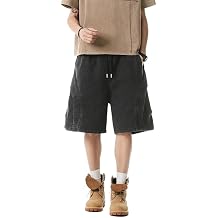 Men Casual Baggy Jean Shorts 2026 Summer Loose Fit Harajuku Denim Jorts Y2K Clothes Vintage Alt Emo Grunge Streetwear