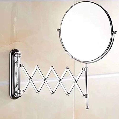Miroir de maquillage de vanité double face avec support mural robuste