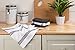 Sticky Toffee Cotton Dishcloths Set of 8 – Gray and White Kitchen Towels 12x12 in, Reusable and Absorbent Tea Towels for Cleaning or Drying, Oeko-Tex Cotton