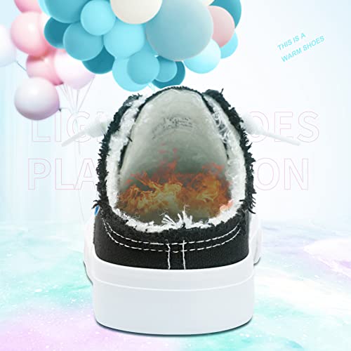 Image of Obtaom Women Canvas Mules Memory Foam Clipper Fashion Sneakers Comfortable Slip-On Mule Backless Holiday Shoes