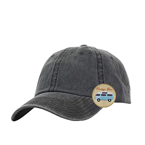 Gorra Ajustable Vintage de Algodón Lavado Liso miniatura 1
