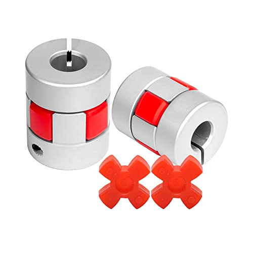 Sinoblu 2 Pieces D30 x L35 8mm to 14mm Aluminum Flexible Shaft Coupling, Flexible Spider Coupling Shaft Coupler for Servo Stepper Motor 3D Printer DIY Encoder CNC Machine