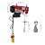 1543lbs Electric Hoist, 110V Zinc-Plated Steel Wire Hoist Electric Hoist with Remote Control & Single/Double Slings for Lifting in Factories, Warehouses, Construction Site, Mine Filed (1543lbs)